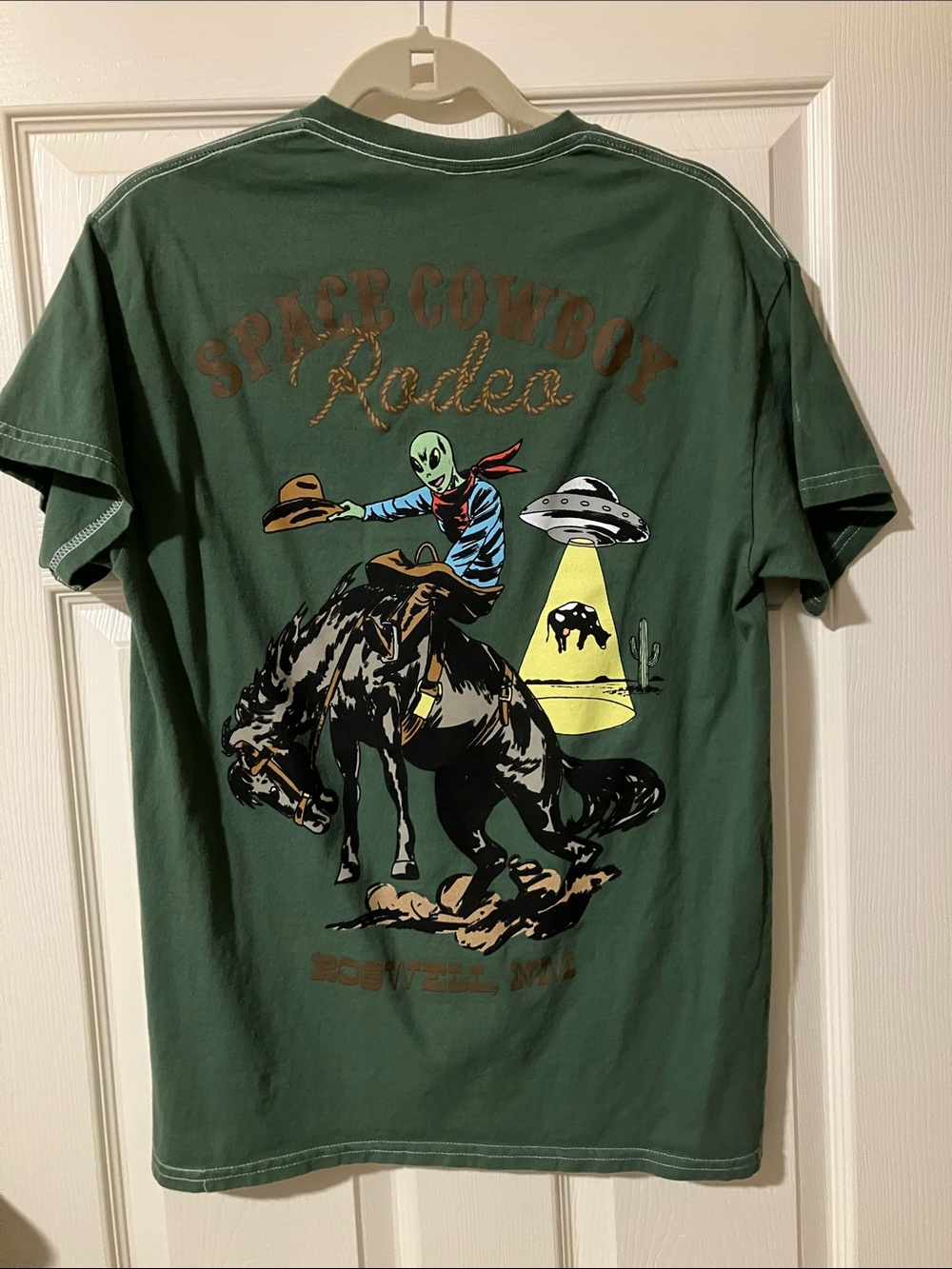Space Cowboy Rodeo Graphic Tee - Green - Men's Medium
